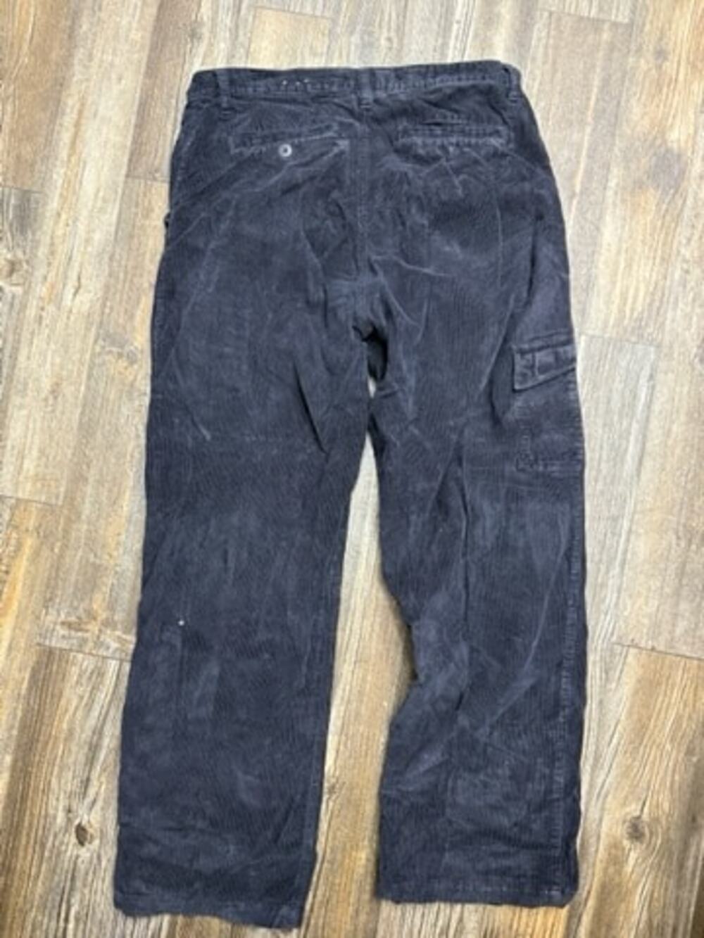 R&R Casuals Men's Corduroy Cargo Pants 34x32 Fader Black - Picture 5 of 7